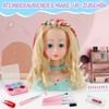 BuzzoXerex Children's Hairdressing Head Set, 58 Pieces Make-Up Head for