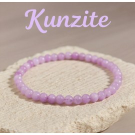 Unbranded Natural Purple Kunzite Bracelet 4mm Crystal Gemstone Beads Healing Balance Gifts