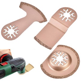 GIONAR Pack of 3 multifunctional tool accessories stone, oscillating saw blades for concrete, multimaster accessories stone, universal tool for tiles and mortar