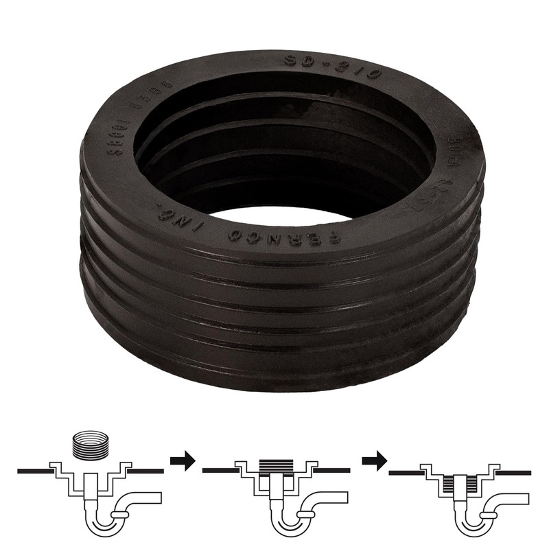 Fernco PSD-210 2" PVC Shower Drain Connector for Mustee &