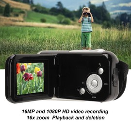 Portable 1080P HD 16MP Digital Camera, 16x Zoom Video Camera Camcorders, 2 Inch LCD Screen, Self Timer, Video Recording Vlogging DV Digital Camcorder Camera with Handheld