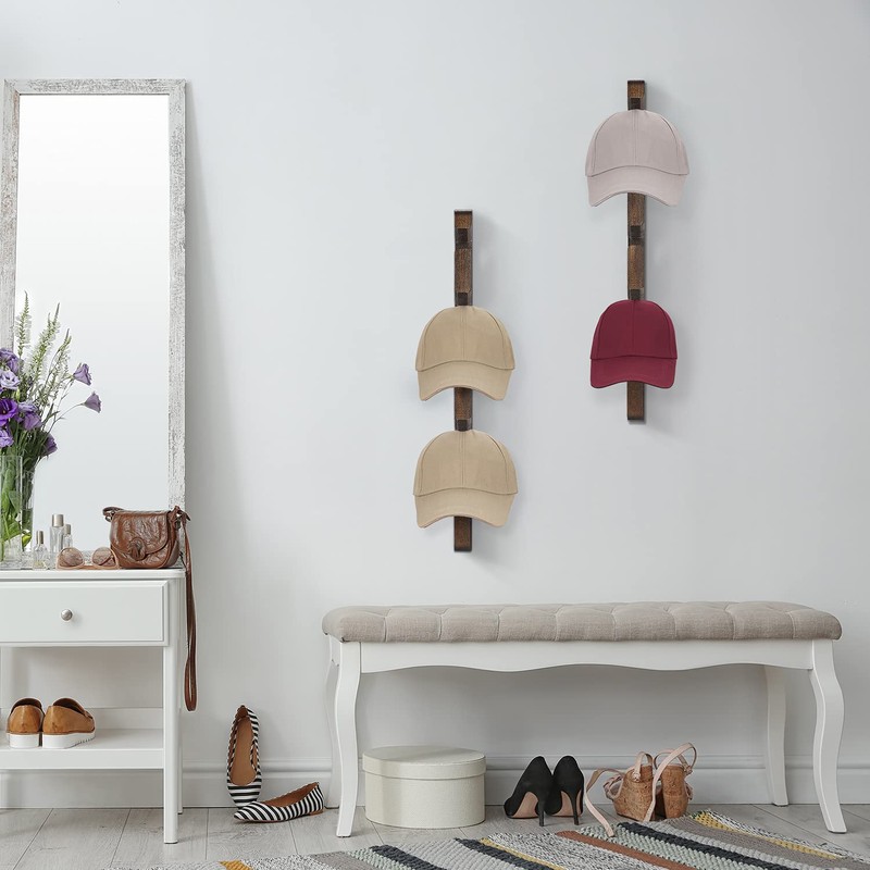 keletop Hat Rack for Wall Baseball Cap Organizer Hanger (2