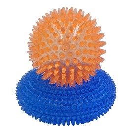 Medium Squeaker Ball and Circle, Cleans Teeth and Promotes Good Dental and Gum Health for Your Pet