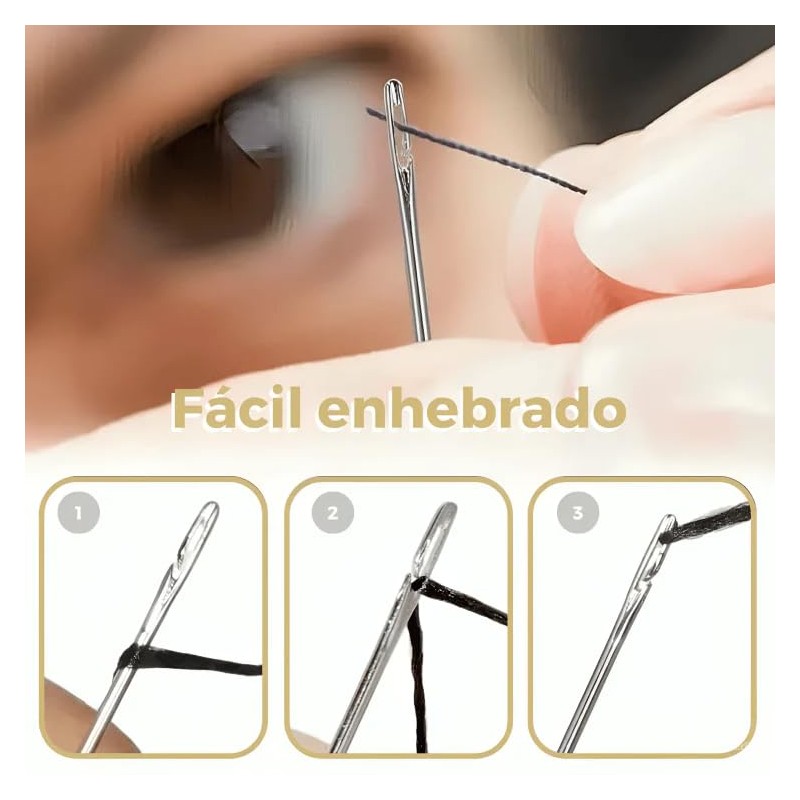 Juego de 30 Agujas de Coser a Mano de Acero