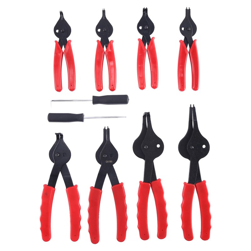 8milelake 10pcs Snap Ring Plier Set, Internal & External Circlip