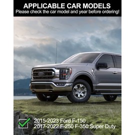 KYBOLT 6.3 Inches Running Boards Compatible with 2015-2023 Ford F-150 SuperCrew Cab (4 Full-Size Doors), 2017-2022 Ford F-250 F-350 Super Duty Crew Cab Aluminum Side Steps Nerf Bars