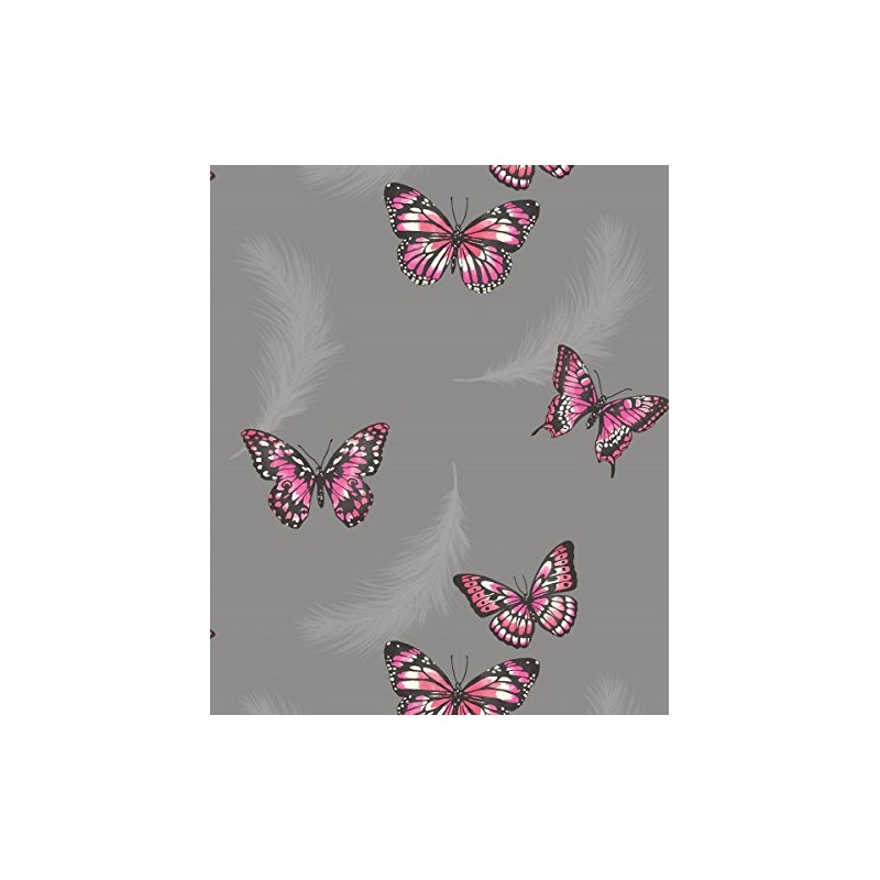 Fine Decor Butterflies Wallpaper FD40917 - Feature Wall Butterfly Feathers