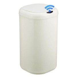 GarveeHome 8 Gallon Motion Sensor Trash Can with Lid, Automatic Kitchen Garbage Can Touchless, 30 Liter Smart Stainless Steel Waste Bin for Home Office Kitchen Bathroom, Beige