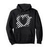 Dirt Track Racing Drag Racing Checkered Flag Heart Pullover Hoodie