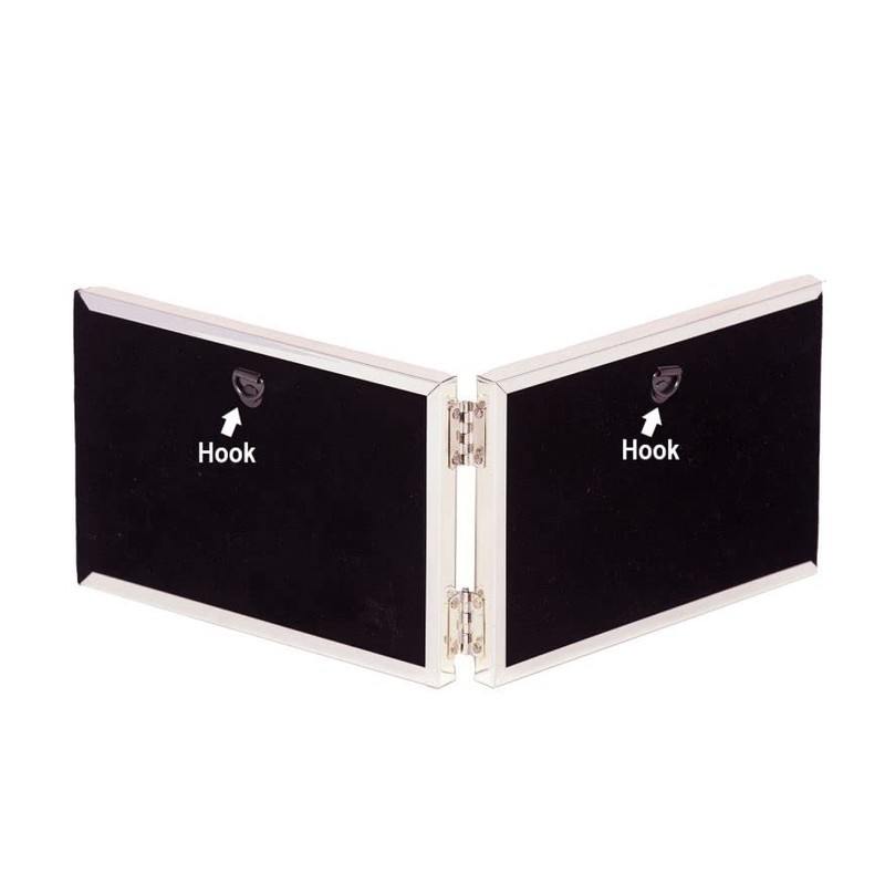 6 x 4-inch Silver Thin Edge DOUBLE LANDSCAPE Photo Frames