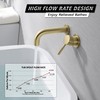 SUMERAIN Wall Mount Bathtub Faucet Tub Filler with Valve, Brushed