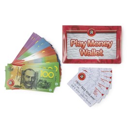 Learning Can Be Fun Wallet Play Money, Notes and Credit Cards