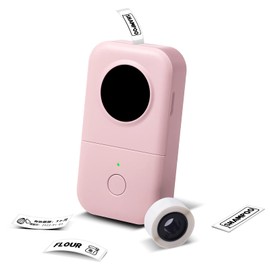 Label Printer-Phomemo D30 Portable Thermal Label Maker Bluetooth Labelling Machine Sticker Printer for Home Kitchen School Office Store, Pink