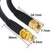 BOOBRIE RG-58/U SMA to SMA Cable 5M WiFi Antenna Cable