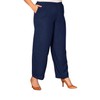 On the Plus Side Navy Essential Wide Leg Rayon Solid