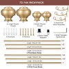 Double Curtain Rods for Window 72 to 144 Inch, Warm