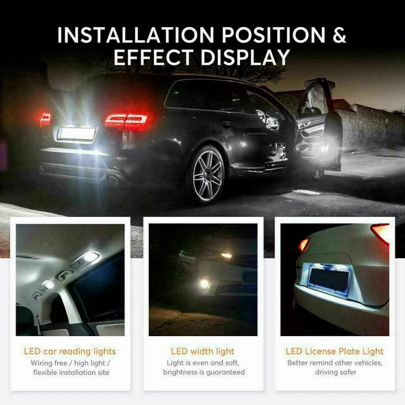 CA For Hyundai 40pcs LED Interior Lights Bulbs Kit Car