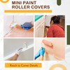 Leumoi 200 Pcs 4 Inch Mini Paint Roller Bulk Small