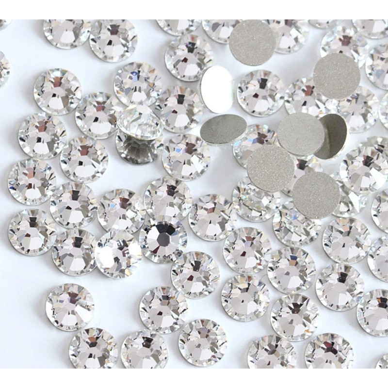 XIULI Rhinestone DIY Nail Decorating and Clothing, High Lighting, White,