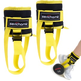 Adjustable Feet Dumbbell Attachment,Feet Weight Lifting-Foot Weights for Exercise, Leg Extensions,Tibialis Trainer,Leg Lift Exercise Equipment Yellow 2pc
