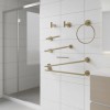 Modern Wall Mount Stainless Steel Bathroom Towel Rack Set 6