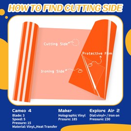 TECKWRAP 3D Puff Heat Transfer Vinyl 10" x 5ft Puffy HTV Vinyl for DIY Clothing,Shirts,Logos,Hats,Fabric Foaming Iron on Vinyl Compatible with Heat Press Craft Cutters,Neon Orange