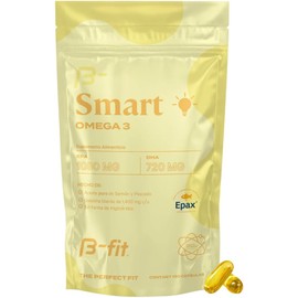 B-FIT B Omega 3 1800 mg Ácidos Grasos - 1080 mg EPA y 720 mg DHA - 130 Cápsulas de Omega-3 de Salmón Noruego y Pescado de Agua Fría - Patente EPAX - Cápsulas Softgel Inoloras