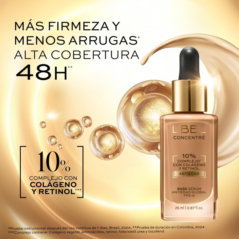 L'BEL - Concentré Total Base de Maquillaje Color Cacao 350N