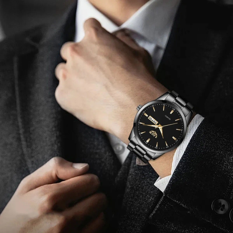 Relojes De Pulsera Hombre Relojes Cuarzo Acero Calendario