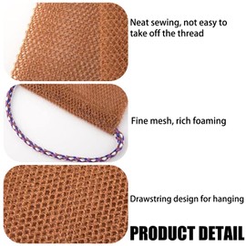 3 Stück Afrikanisches Peeling-Netz,Scrubber Duschschwamm Nylonanzüge,Badeschwamm mit Handseil,Peeling-Waschlappen Rückenwaschgurt für Männer und Frauen zum Sauberer Täglichen Baden