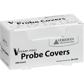 Veridian 09-395 V-Temp Pro Replacement Probe Covers (Box of 200), Designed and Calibrated Specifically for Use with The V Temp Pro, Unique Probe Pack and Dispenser, Disposable and Easy-to-use