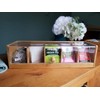 Lipper International 8187 Bamboo Wood and Acrylic Tea Box with