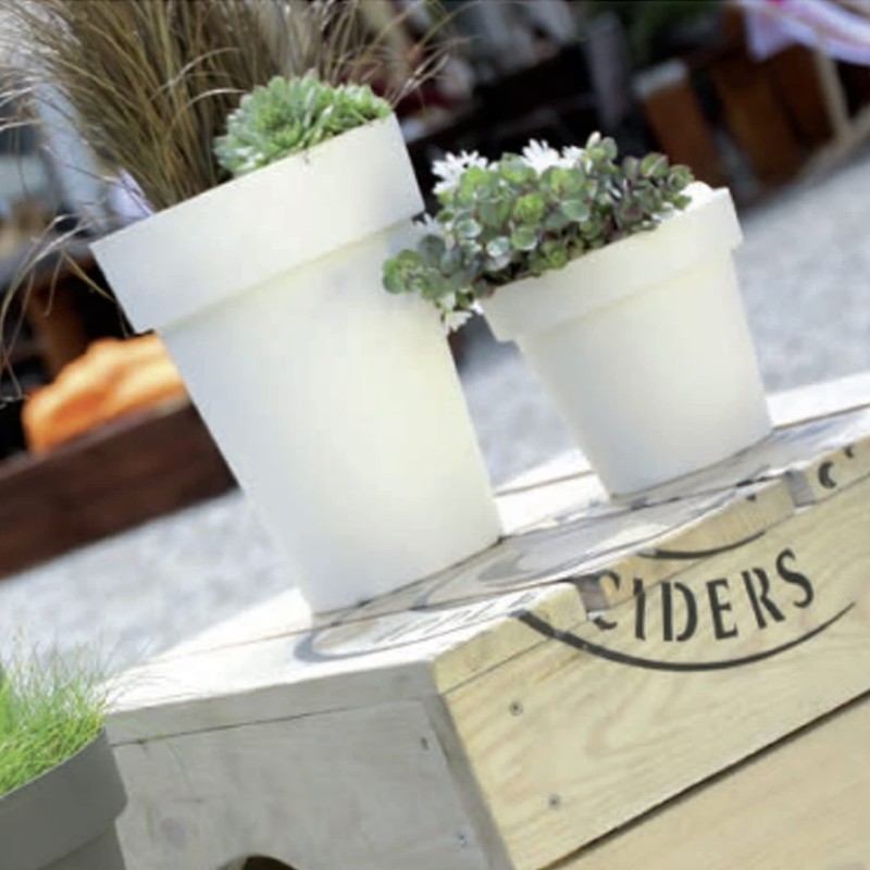Prosper Plast Lofly Flowerpot, 34.5 x 31.8 cm, Stone Grey,