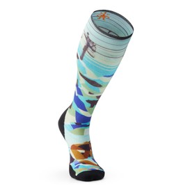 Smartwool Ski Targeted Cushion Merino Wool Over the Calf Socks for Men and Women — Bear Country Custom Print by Brittney Lewis, Capri, X-Large