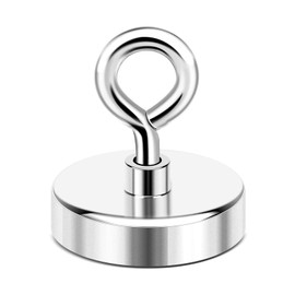 DIYMAG DIYMAG Neodymium Fishing Magnets, 200 lbs(90 KG) Pulling Force Rare Earth Magnet with Countersunk Hole Eyebolt Diameter 1.75 inch(44mm) for Retrieving in River and Magnetic Fishing