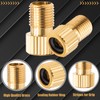 MEAJOO 6PCS Brass Presta Valve Adapter, Convert Presta to Schrader
