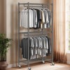 Himimi Rolling Clothes Rack, Clothing Racks for Hanging Clothes, Heavy