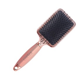 Cortex International Vented Hair Brush | Detangle Hair Styling Paddle Brush | Silicone Grip | Rose Gold | 3.5 Inch
