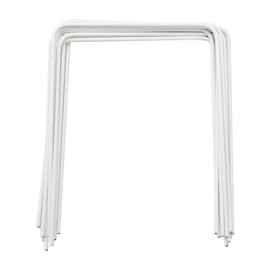 ApudArmis Croquet Wickets Standard Size, Set of 9 White Square Arrow Wickets Rplacement for 28In or 32In Croquet Lawn Backyard Outdoor Game (8In Height & 6.3In Width)