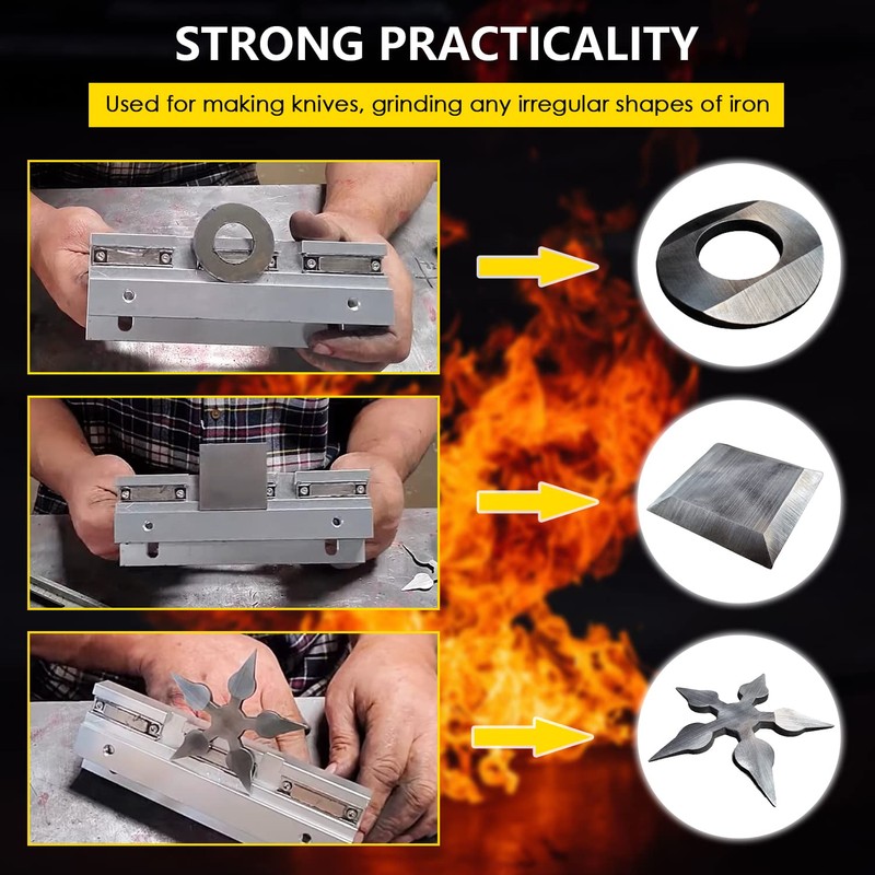 Magnetic Bevel Jig Fit for Knife Making, Steel Grinding, Metal