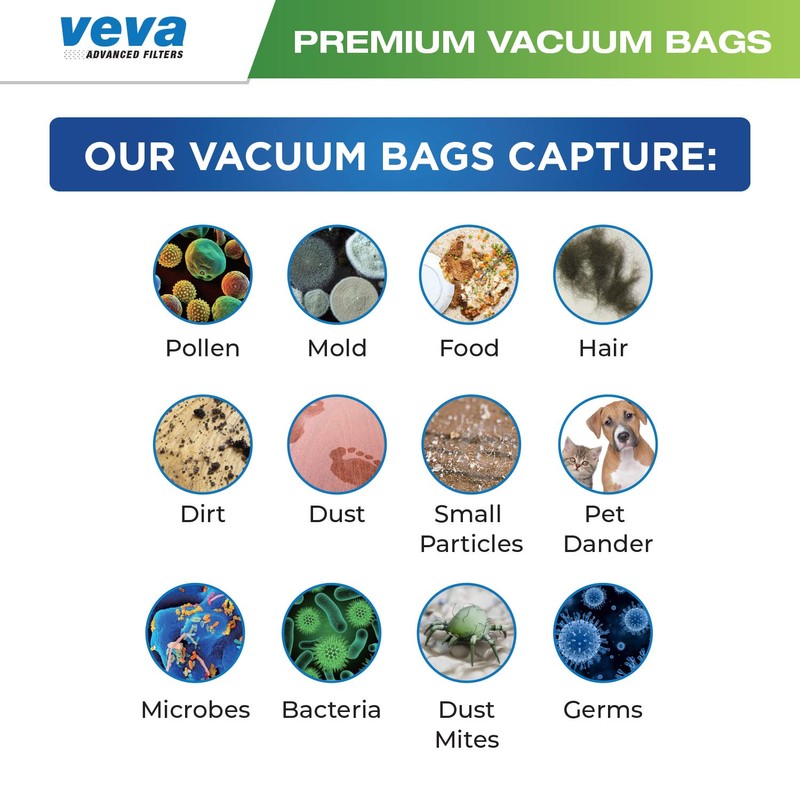 VEVA 40 Pack Premium SuperVac Vacuum Bags Style BB Work
