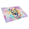 Caroline's Treasures DAC2510LCB German Shepherd Hippie Dawg Glass Cutting Board
