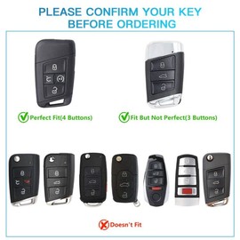 1797 for Volkswagen VW Key Fob Cover Jetta Tiguan Arteon Atlas Taos Accessories Car Key Chain Case Shell Protector Women Men 4 Button White Silver TPU