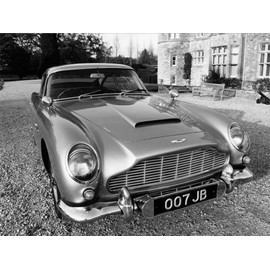 ART.COM Canvas Wall Art Prints James Bond's Aston Martin DB5, Used in the Film Goldfinger, Transportation Decor, 16" x 12"