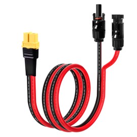 YiEC ZAN 10AWG 3.3FT Solar to XT60 Charge Extension Cable for Solar Panels Portable Power Stations Solar Connector to XT60H Cables