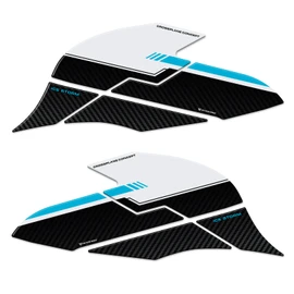 Resin Bike Motorbike 3D Stickers Compatible with Yamaha MT-07 2025 Ice Storm. Bike Tank Side Protector Grip from Impact and Scratches. Sticker 3D Resin Gadget Moto
