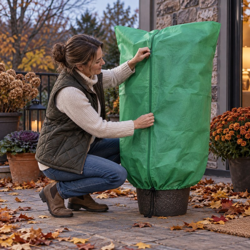 Plant Covers Freeze Protection Frost Cloth Blanket – Reusable Winter