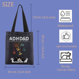 FUNYSO Video Game Gift, D&D Player Gifts, Dungeons and Cat RPG Gift, DND Player, Cat Lover, Gift Carry Bag, Adhd Video Game Uk