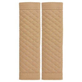 KOYOKOMA Seat Belt Pad Seat Belt Cover Belt Pad Friction Pressure Relief Shoulder Neck Protective Shoulder Pad Backpack Bag Shoulder Belt (Beige)