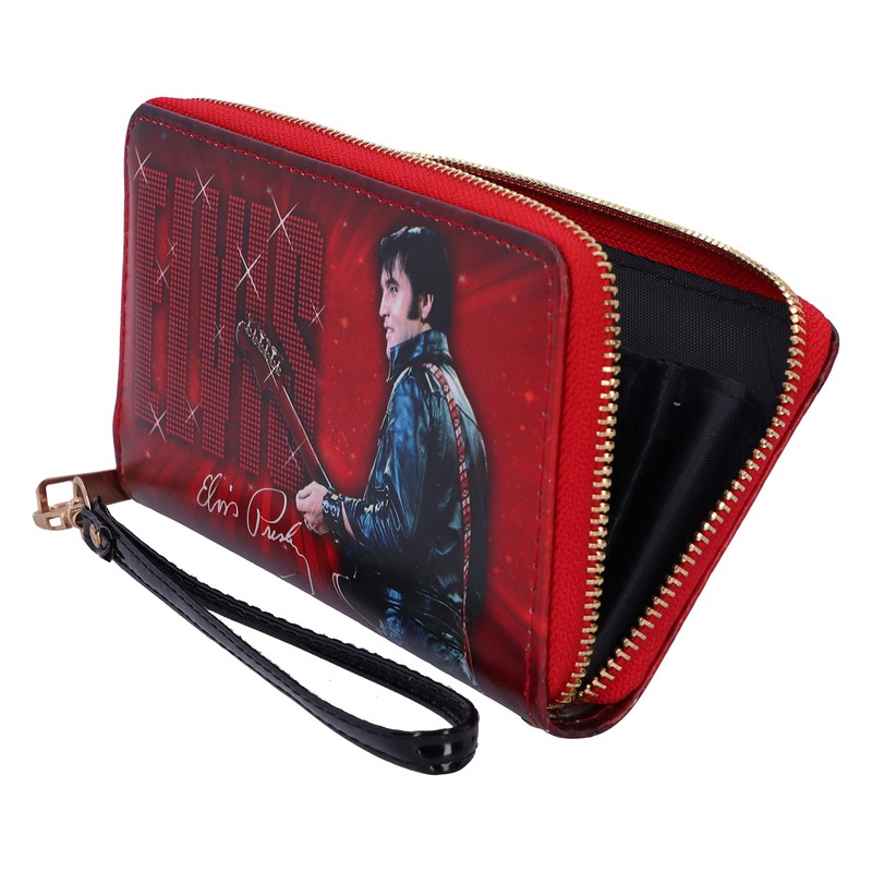 Nemesis Now Elvis 68 Performance Red Womens Purse, Polyurethane, 19cm